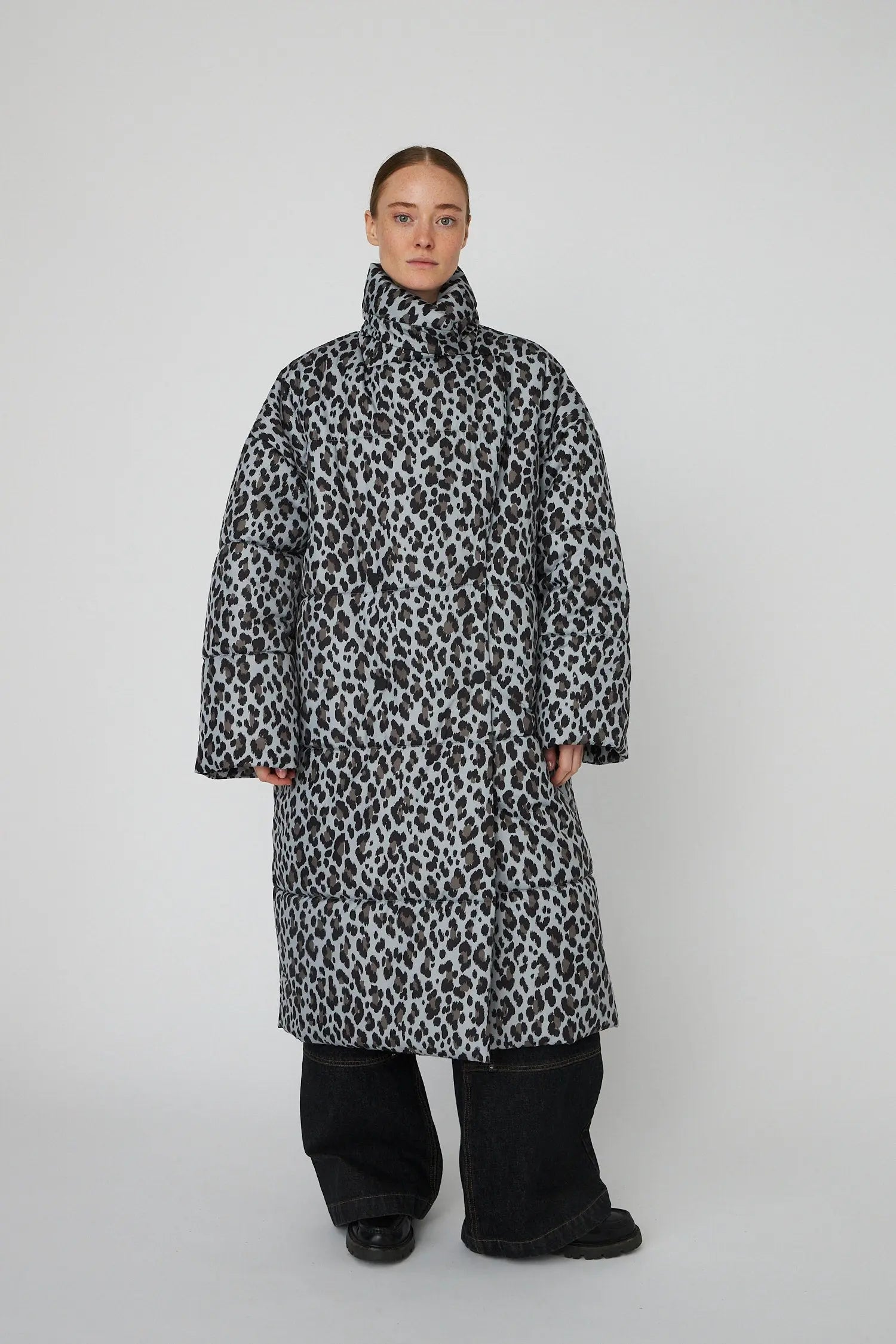Stella Nova Oversized padded Coat Coat 081 Leopard