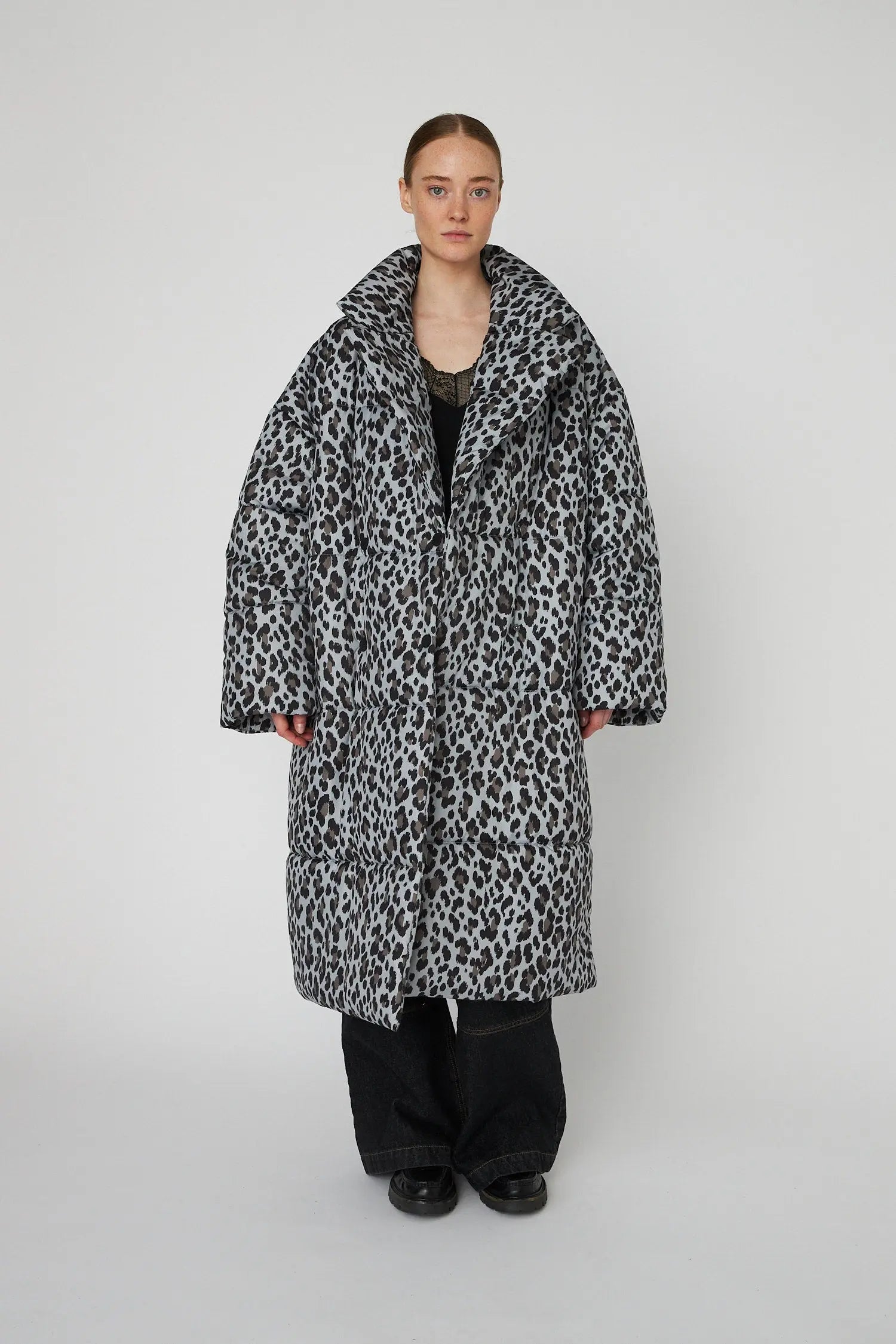 Stella Nova Oversized padded Coat Coat 081 Leopard