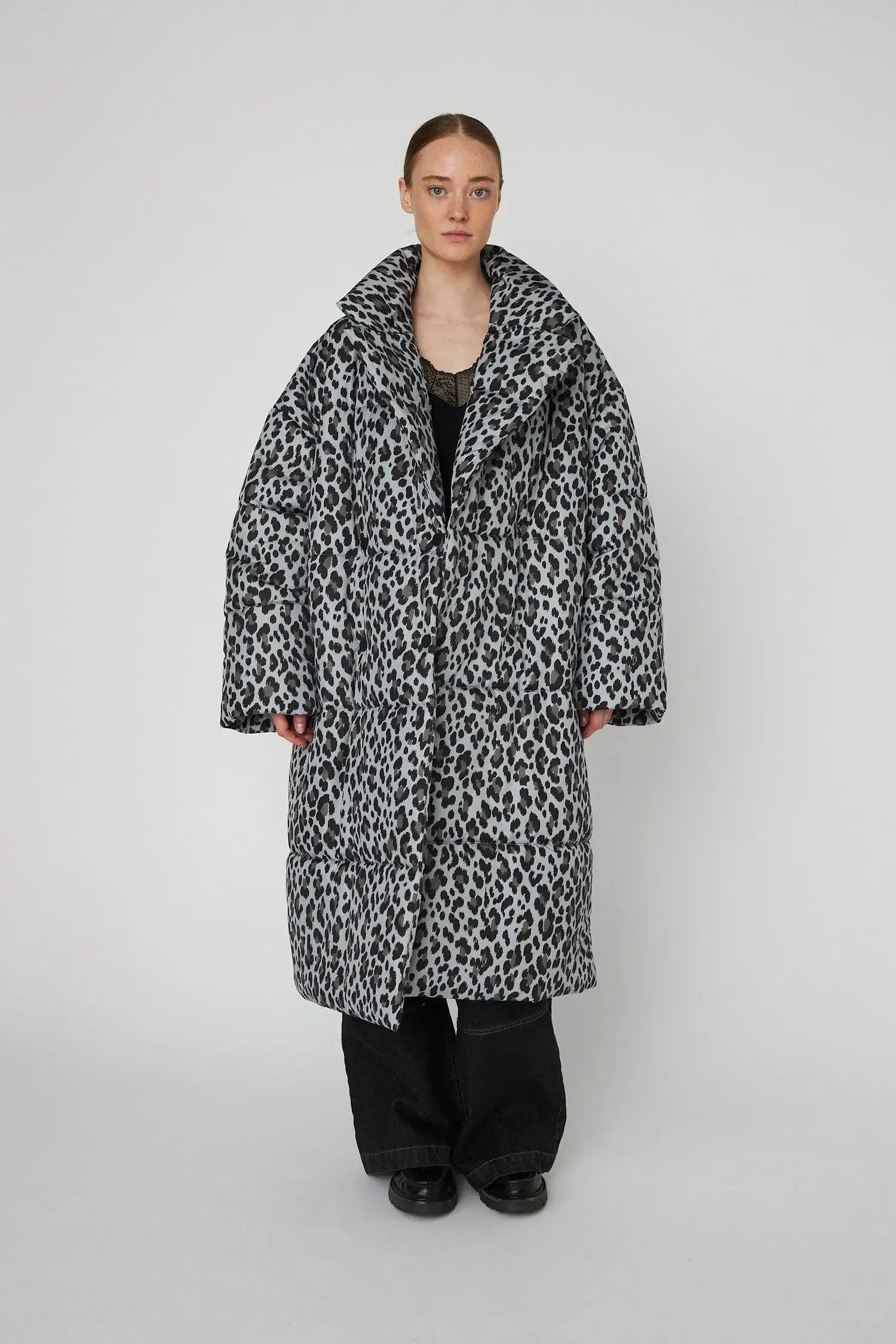 Stella Nova Oversized padded Coat Coat 081 Leopard