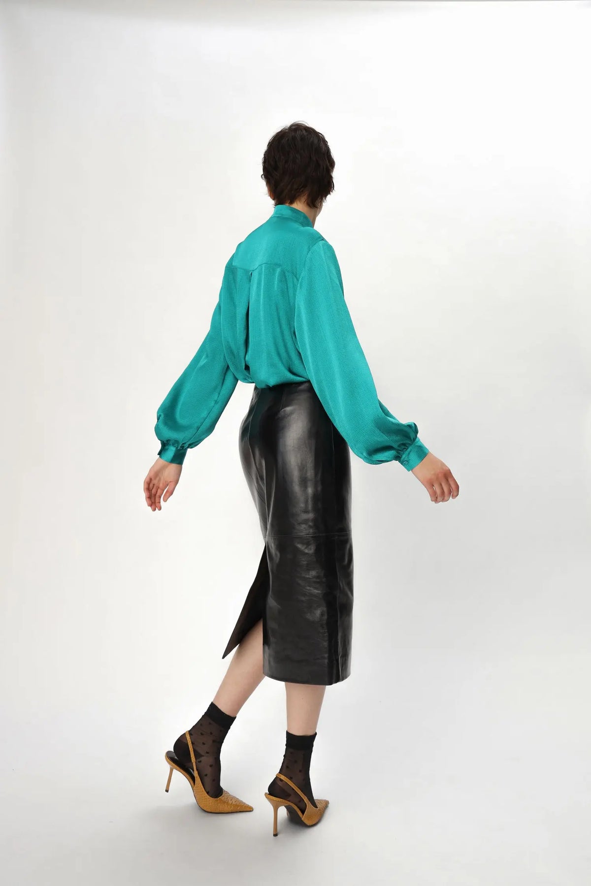 Stella Nova Patent Leather Pencil Skirt Skirt 999 Black