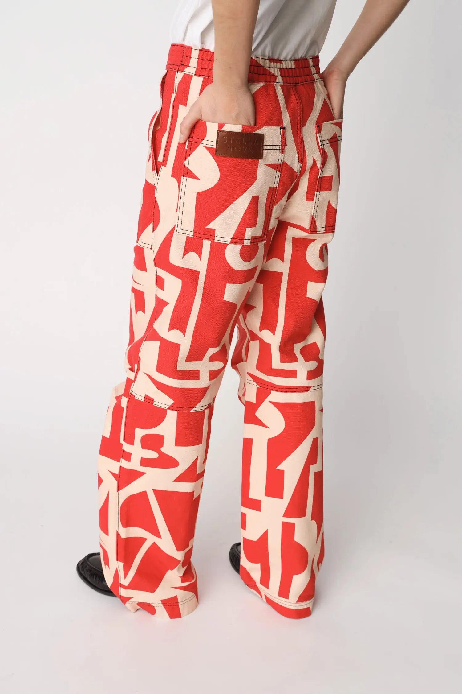 Stella Nova Printed Cargo Pants Pants 608 Red Mix