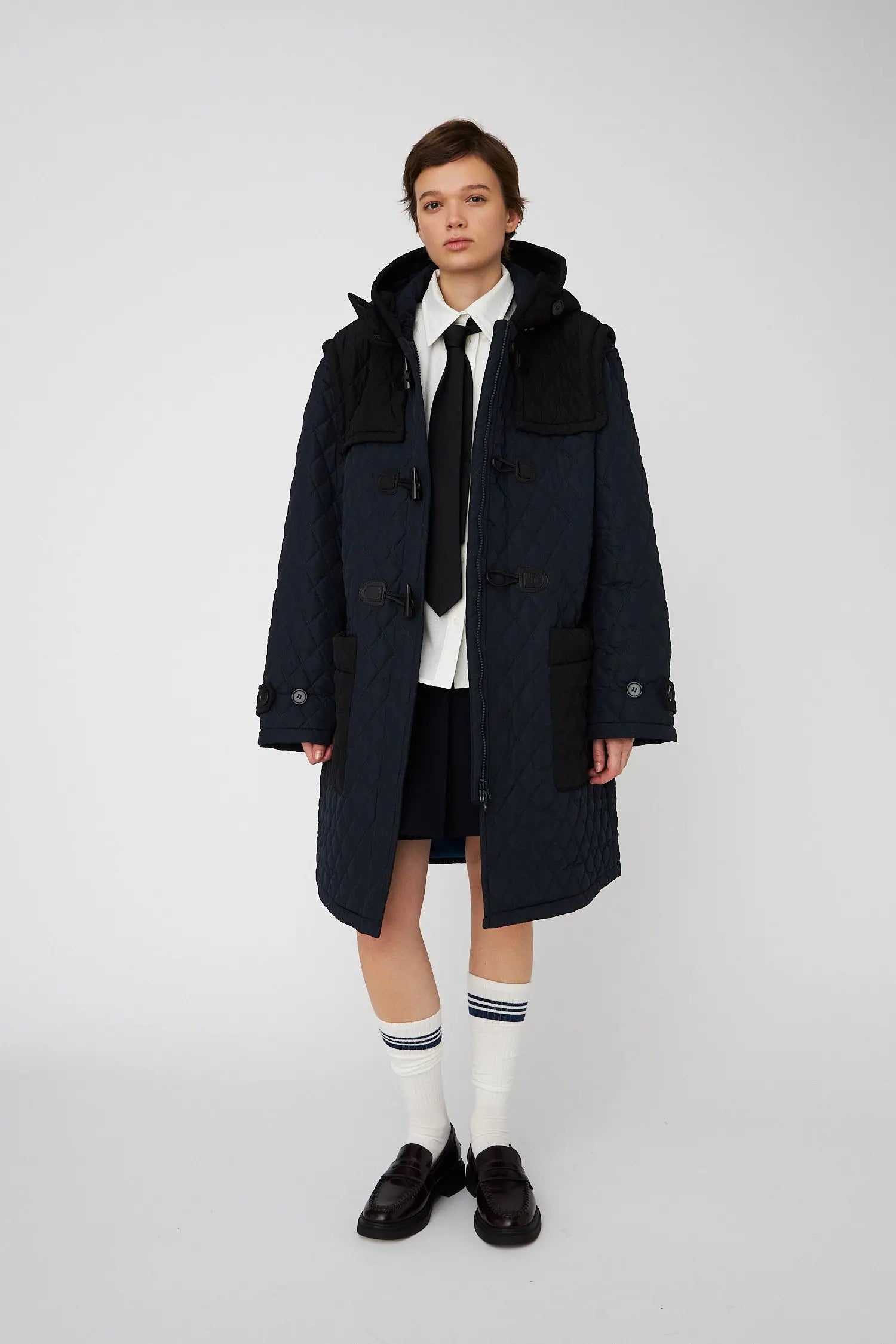 Stella Nova Quilted Duffel Coat Coat 395 Navy