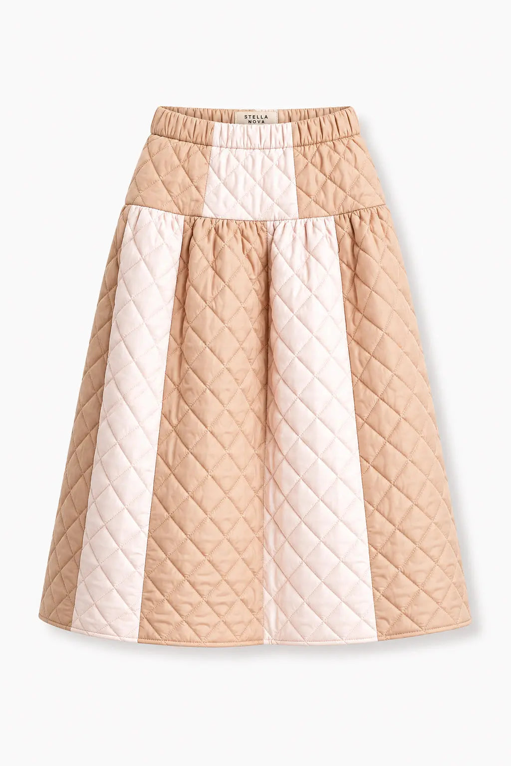 Stella Nova Quilted midi Skirt Skirt 589 Nude