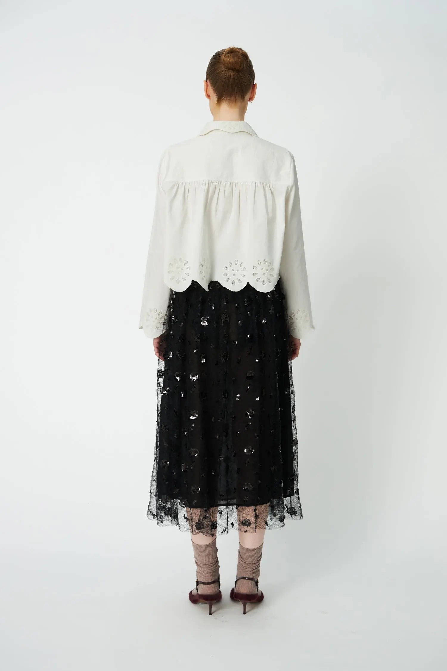 Stella Nova Sequins Mesh Skirt Skirt 999 Black