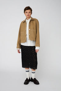 Shirt with Scallop Edge - Dark Sand