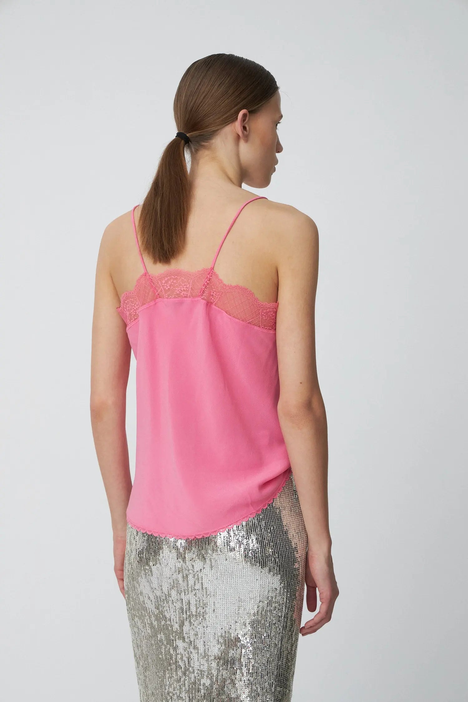 Stella Nova Silk Slip Top Slip Top 465 Pink