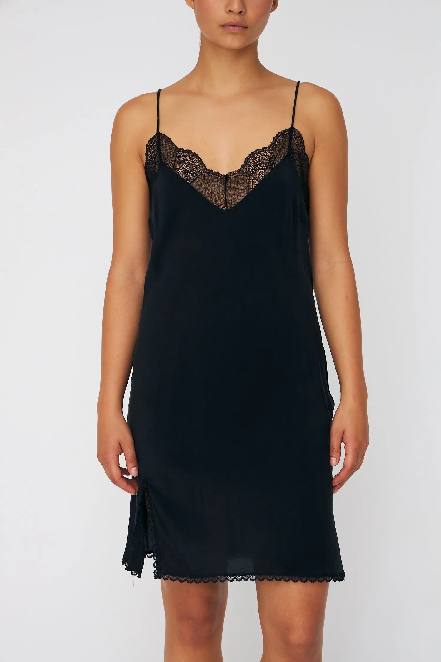 Stella Nova Silk slip dress Slip Dress 999 Black