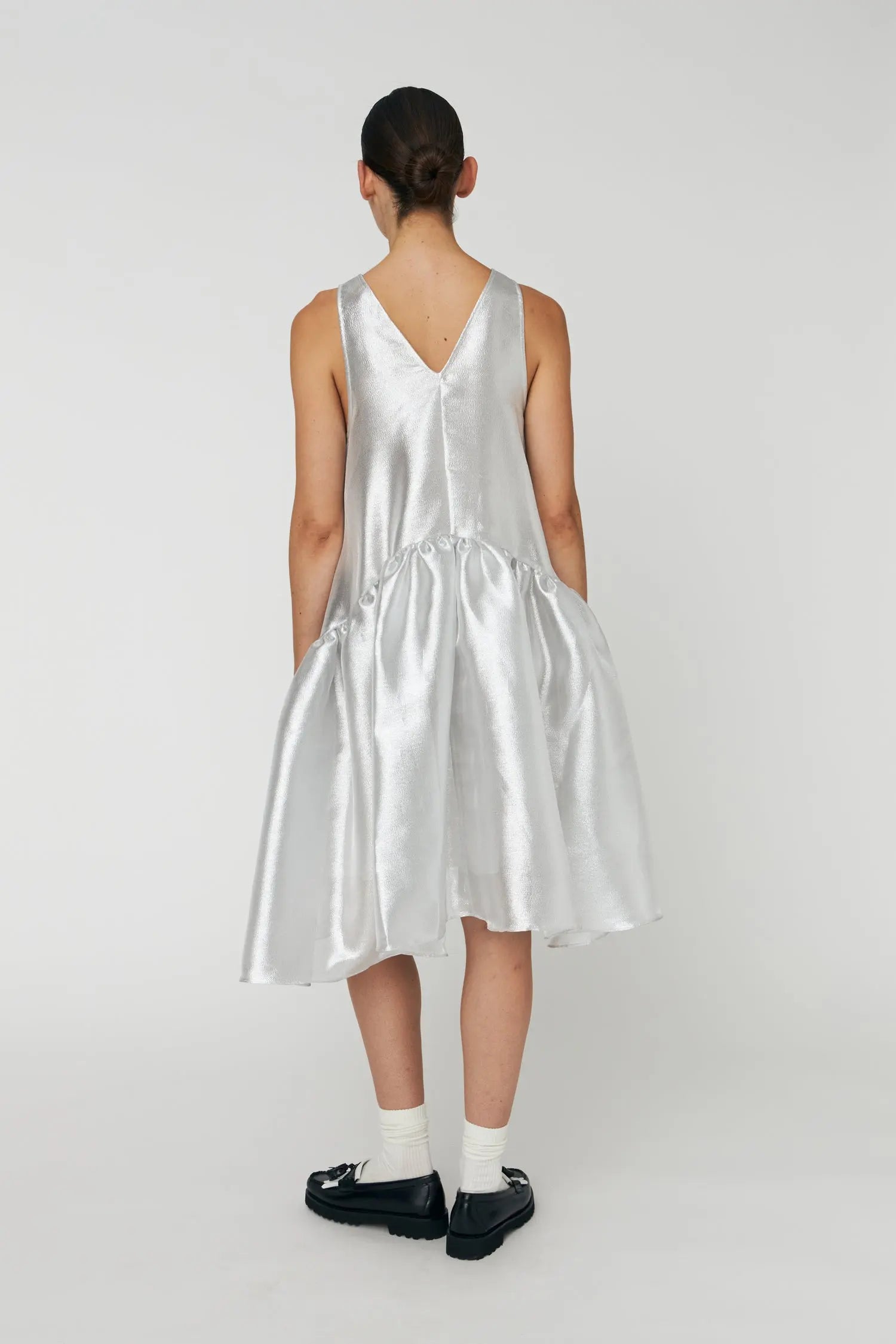 Stella Nova Silver Midi Dress Dress 914 Pearl Silver