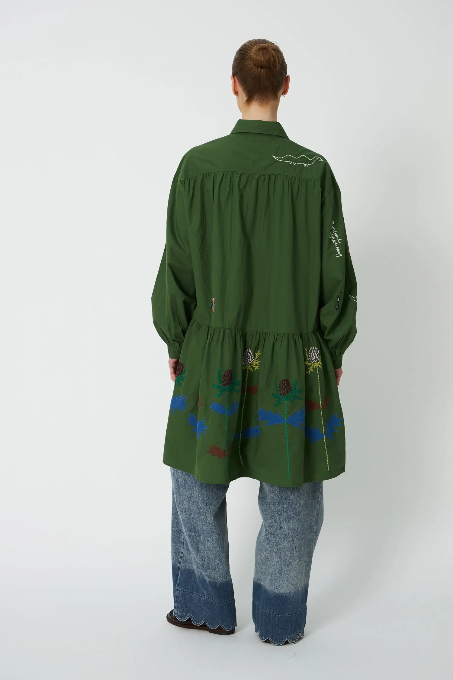 Stella Nova Small Embroidery Dress Dress 250 Green Leaf
