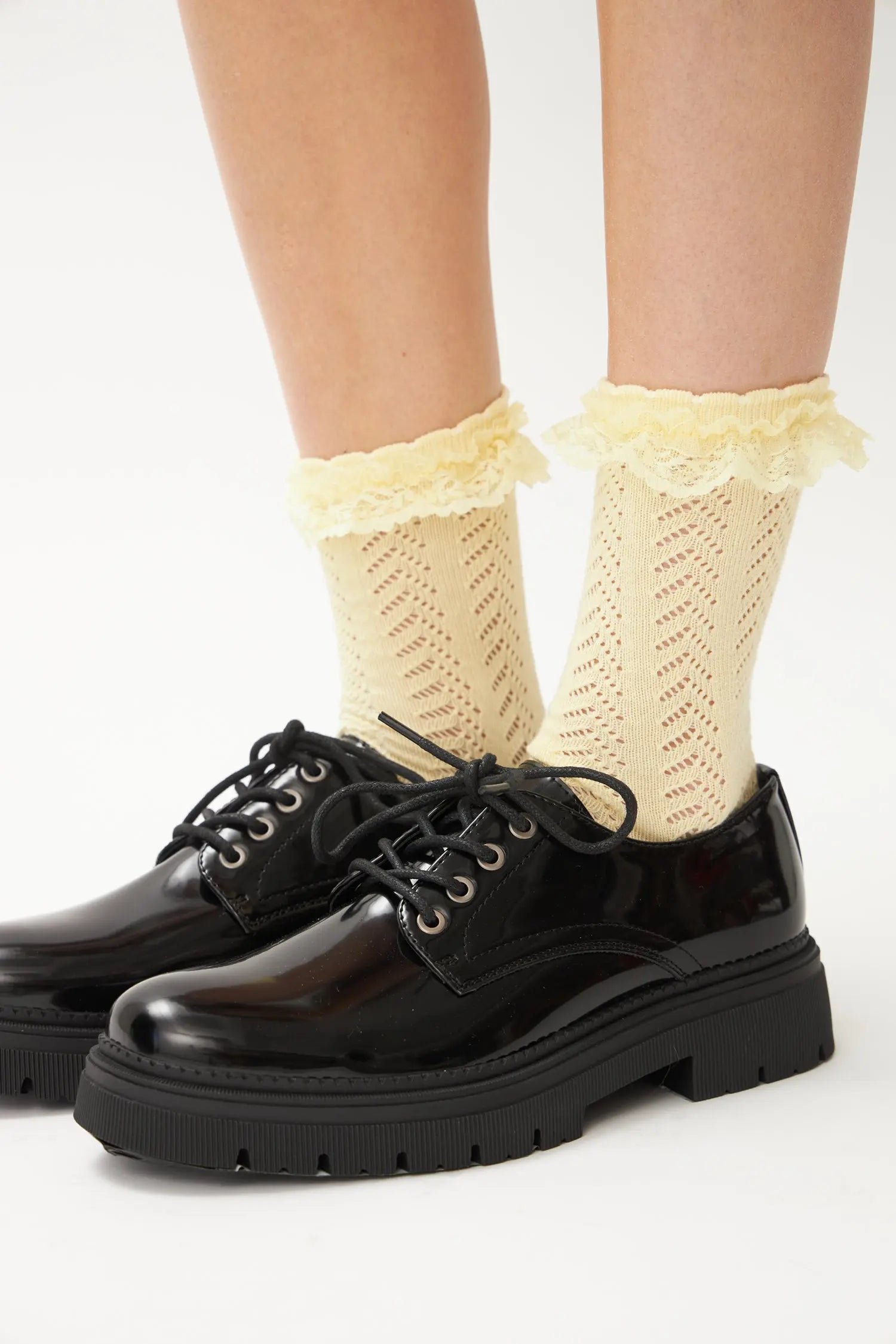Stella Nova Sock Pointelle Socks 133 Soft Yellow