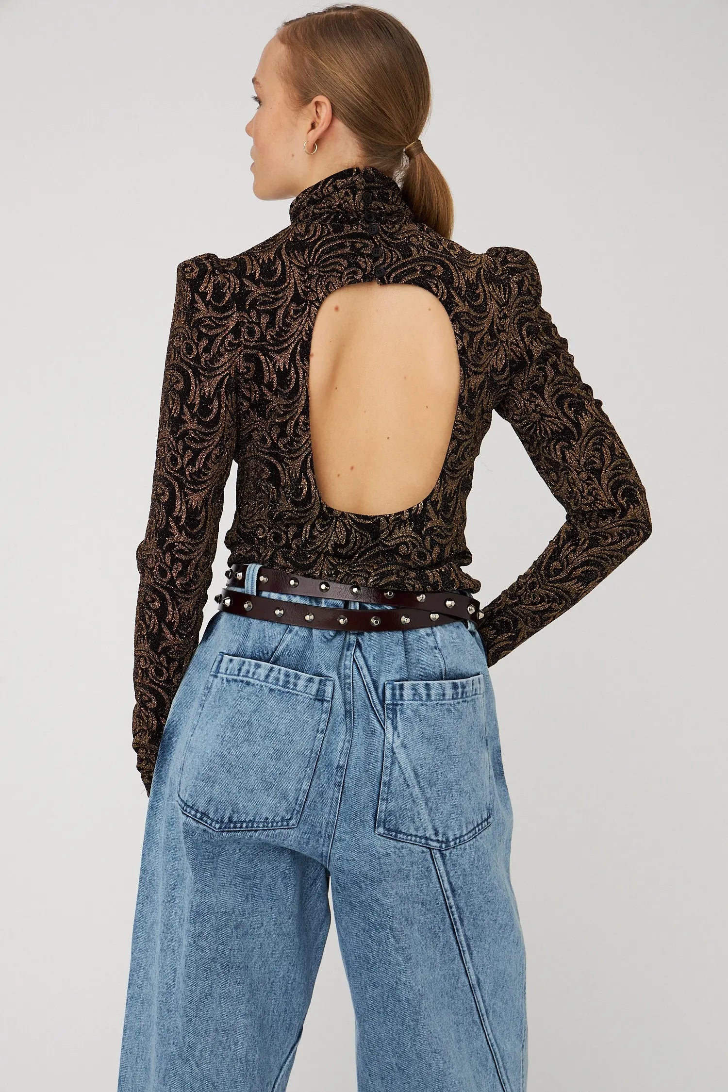 Stella Nova Sparkling Jersey Blouse Blouse 999 Black