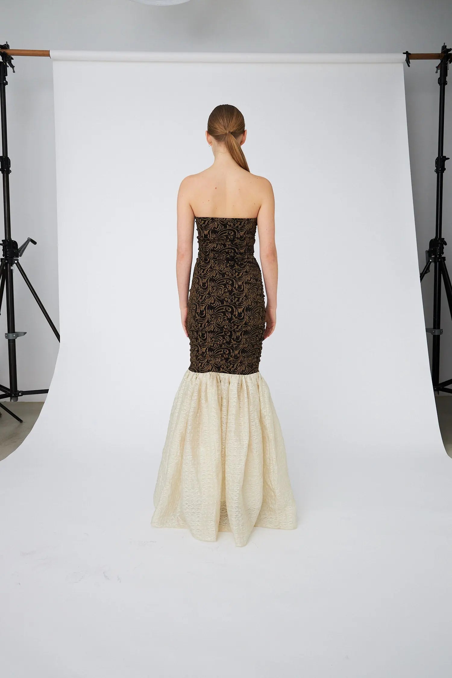 Stella Nova Strapless Jersey Maxi Dress Dress 907 Black/Creme