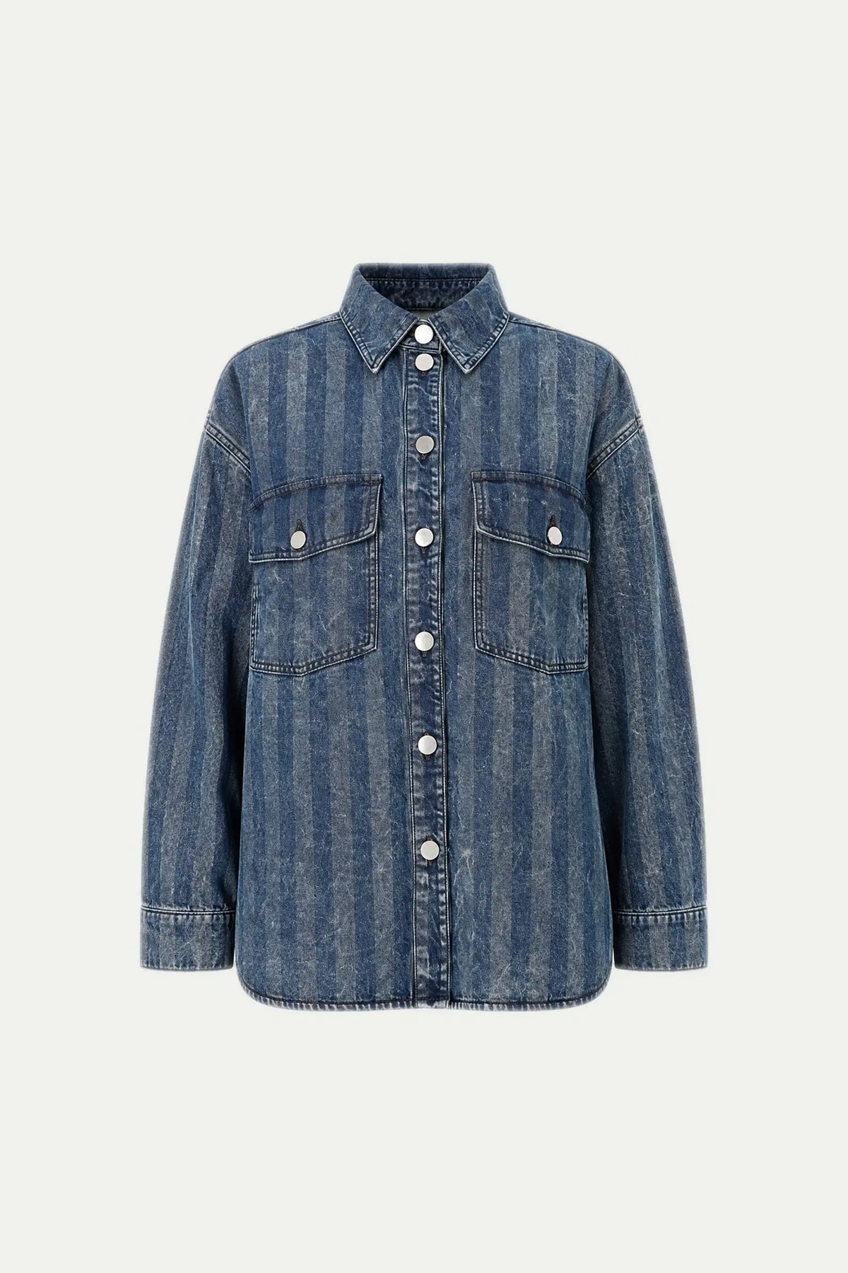 Stella Nova Striped Washed Oversized Shirt Shirt 239 Soft Stripes