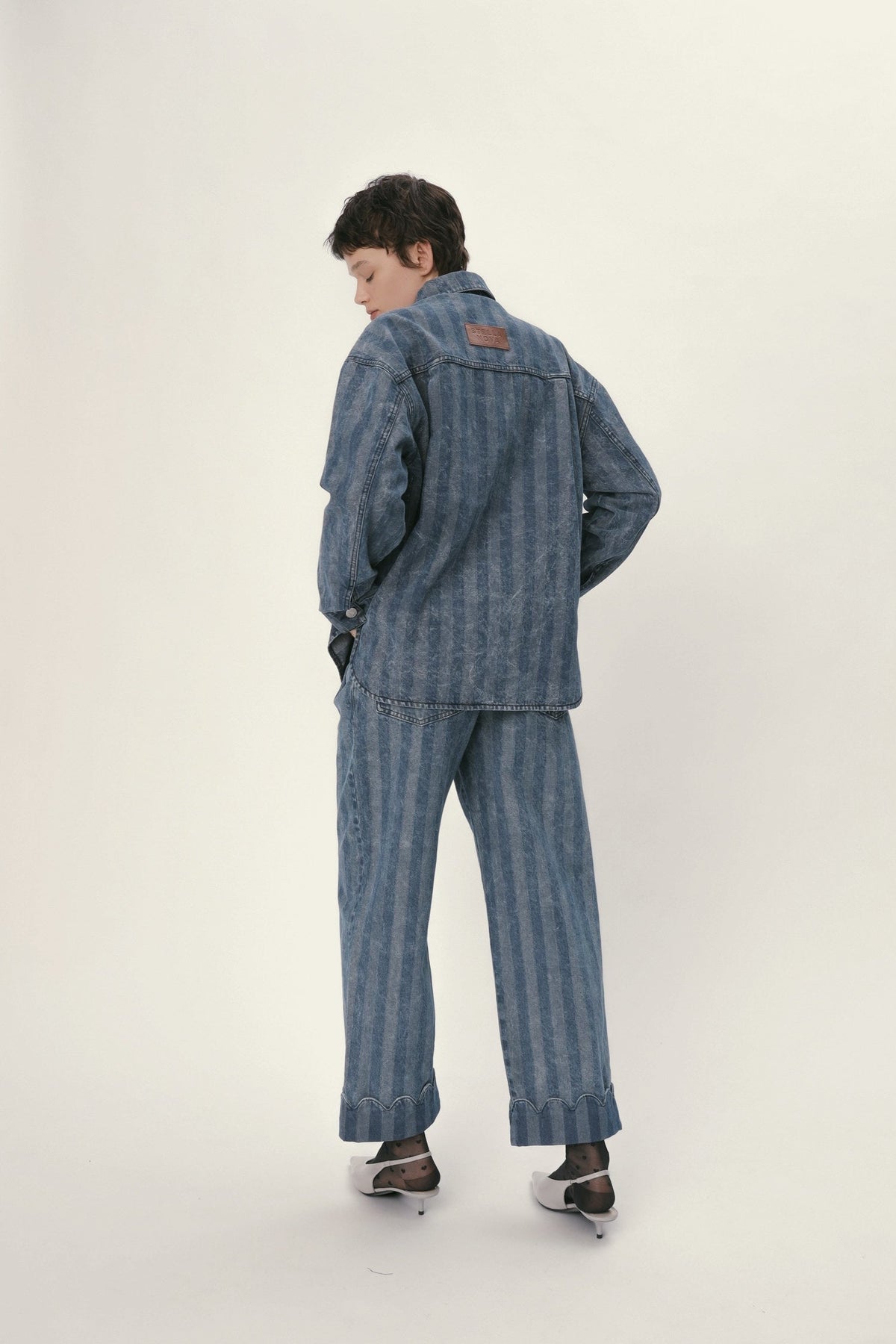 Stella Nova Striped Washed Oversized Shirt Shirt 239 Soft Stripes
