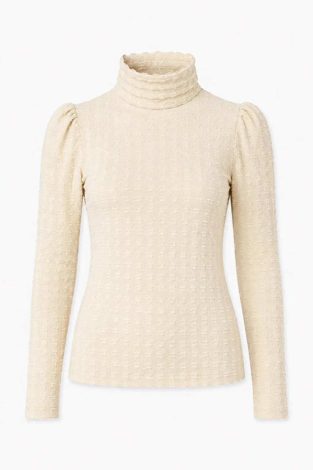 Stella Nova Turtleneck blouse with open back Blouse 029 Creme