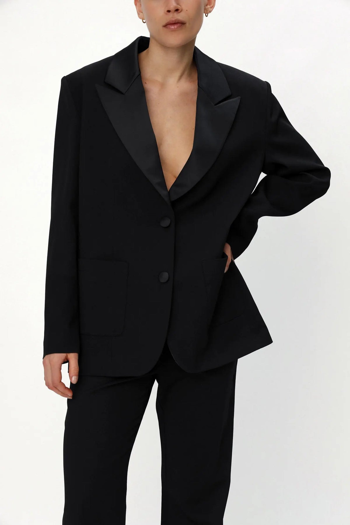 Stella Nova Tuxedo Blazer Blazer 999 Black