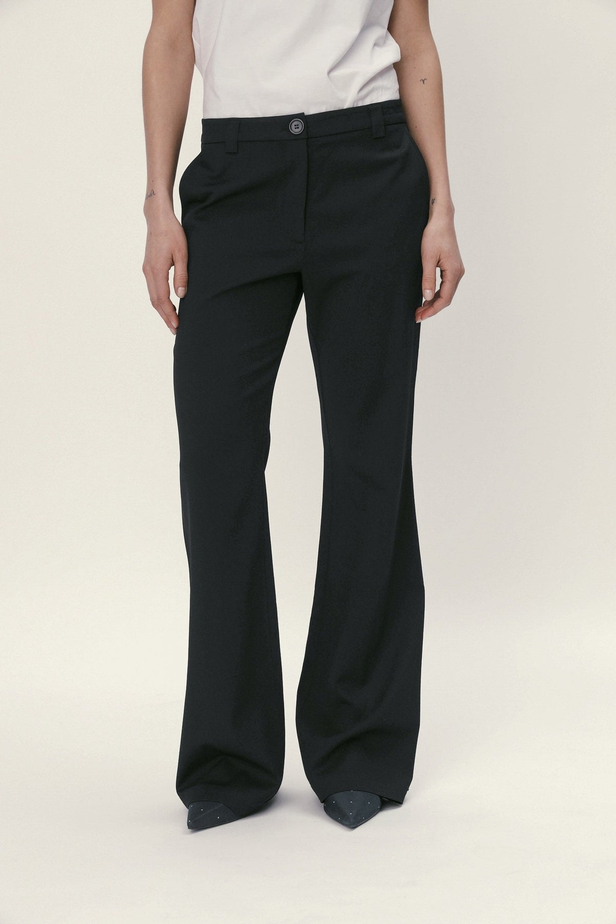 Stella Nova Tuxedo Flared Pants Pants 999 Black