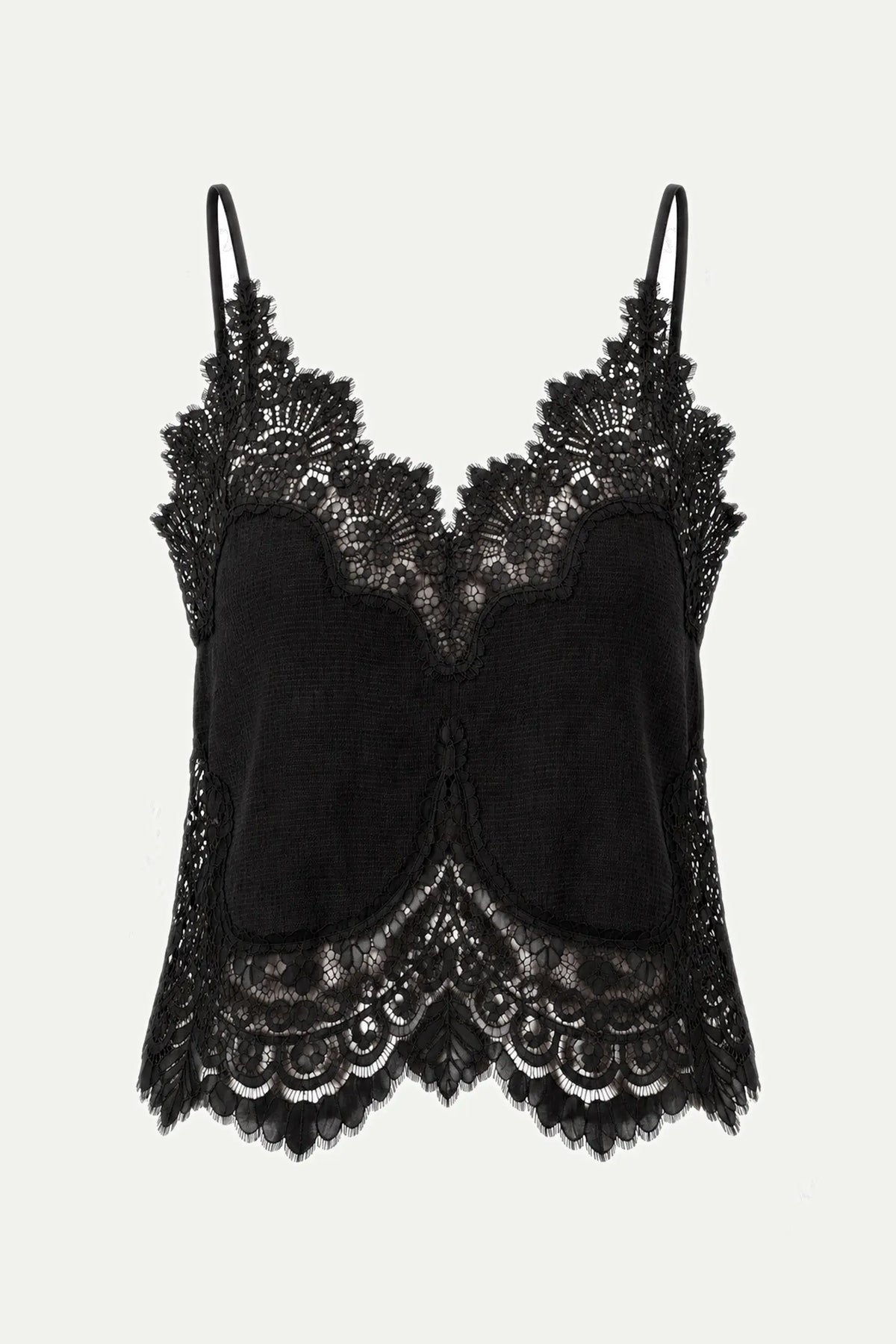 Stella Nova Underlayer Lace Top Top 999 Black