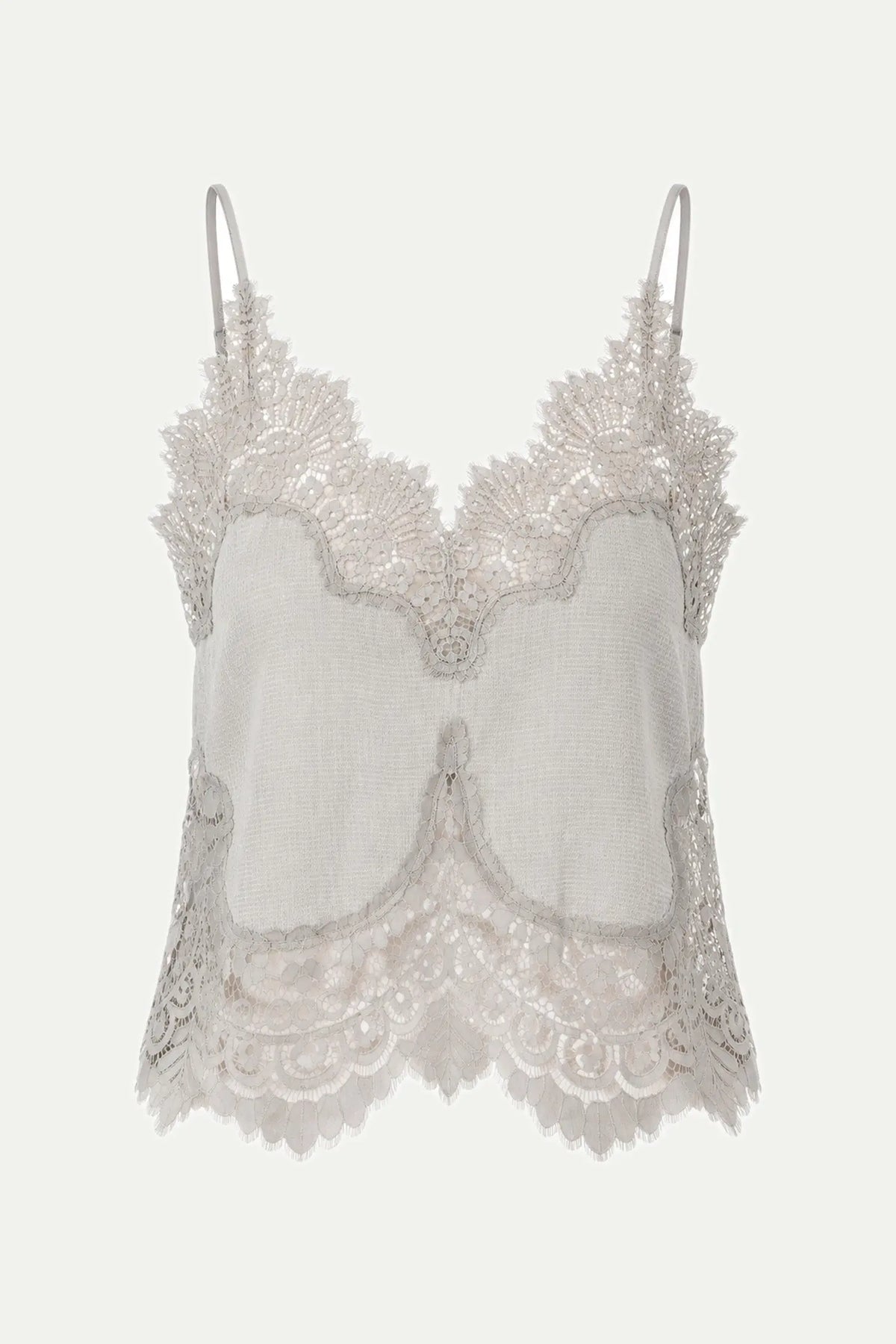 Stella Nova Underlayer Lace Top Top 876 Pearl Grey