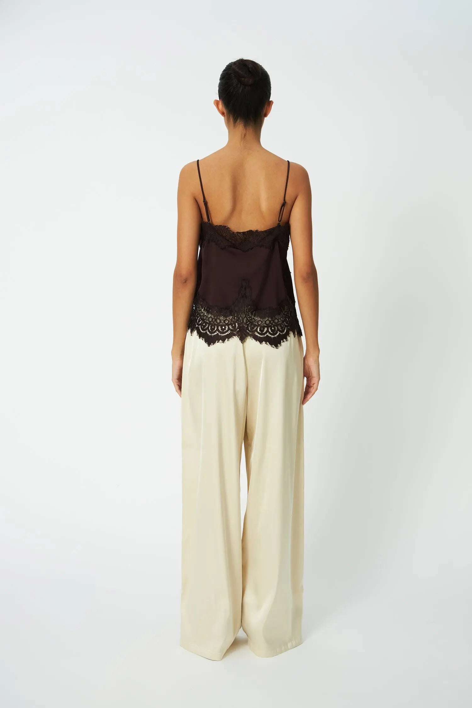 Stella Nova Underlayer Lace top Top 856 Dark Brown
