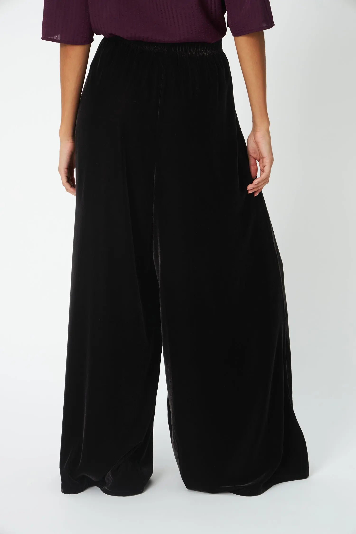 Stella Nova Velvet Volume Pants Pants 856 Dark Brown