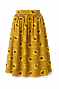 Voluminous midi skirt - Burned Yellow