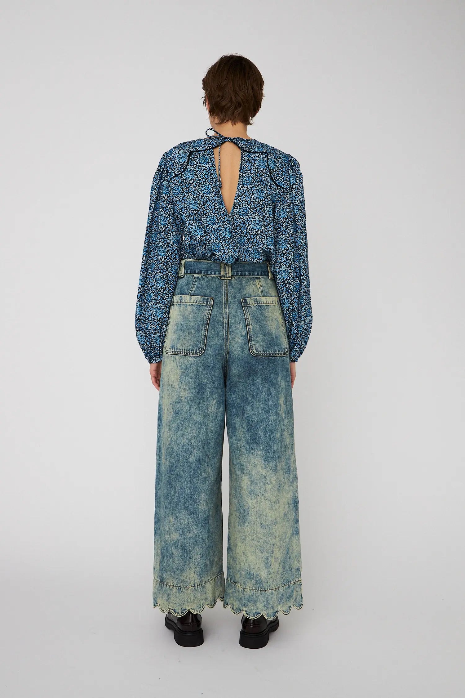 Stella Nova All-Over Printed Blouse Blouse 423 Blue Flowers