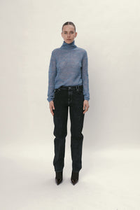 Alpaca Delicate Knit Highneck - Little Boy Blue