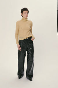 Alpaca Delicate Knit Highneck - Sweet Yellow