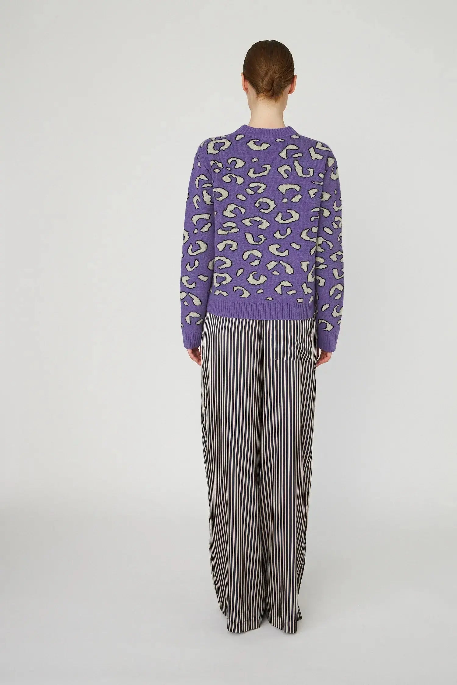 Stella Nova Animal Jacquard Sweater Sweater 543 Monster Purple