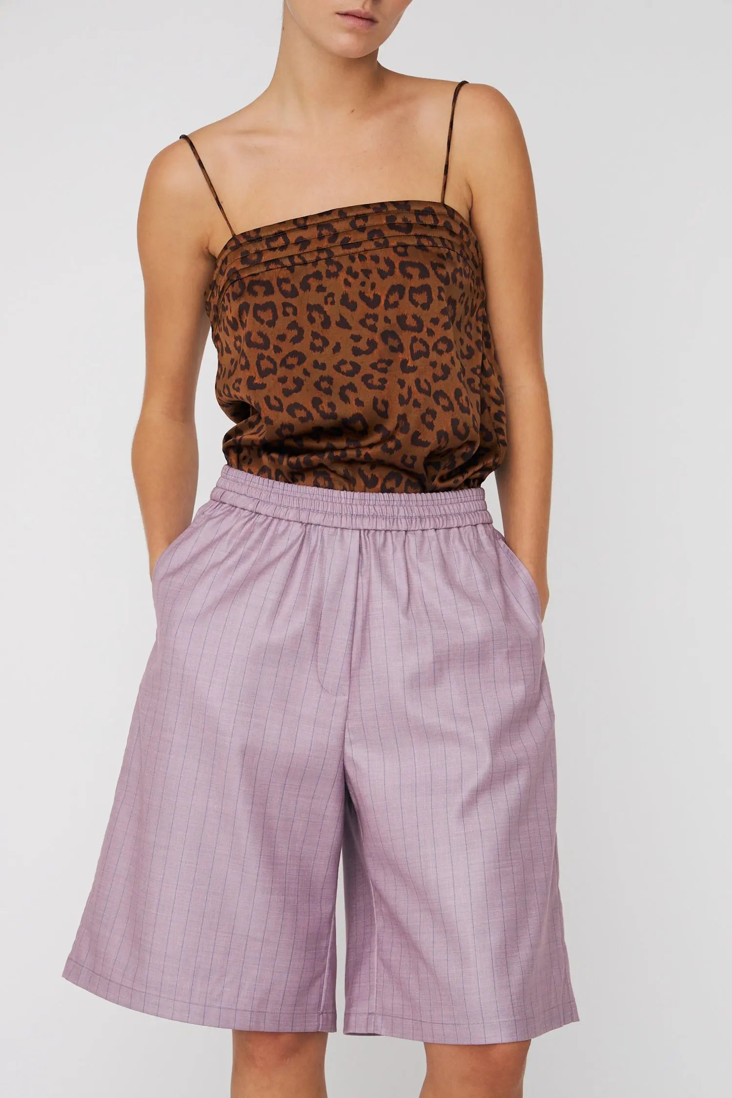 Stella Nova Animal Printed Silk Top Top 081 Leopard