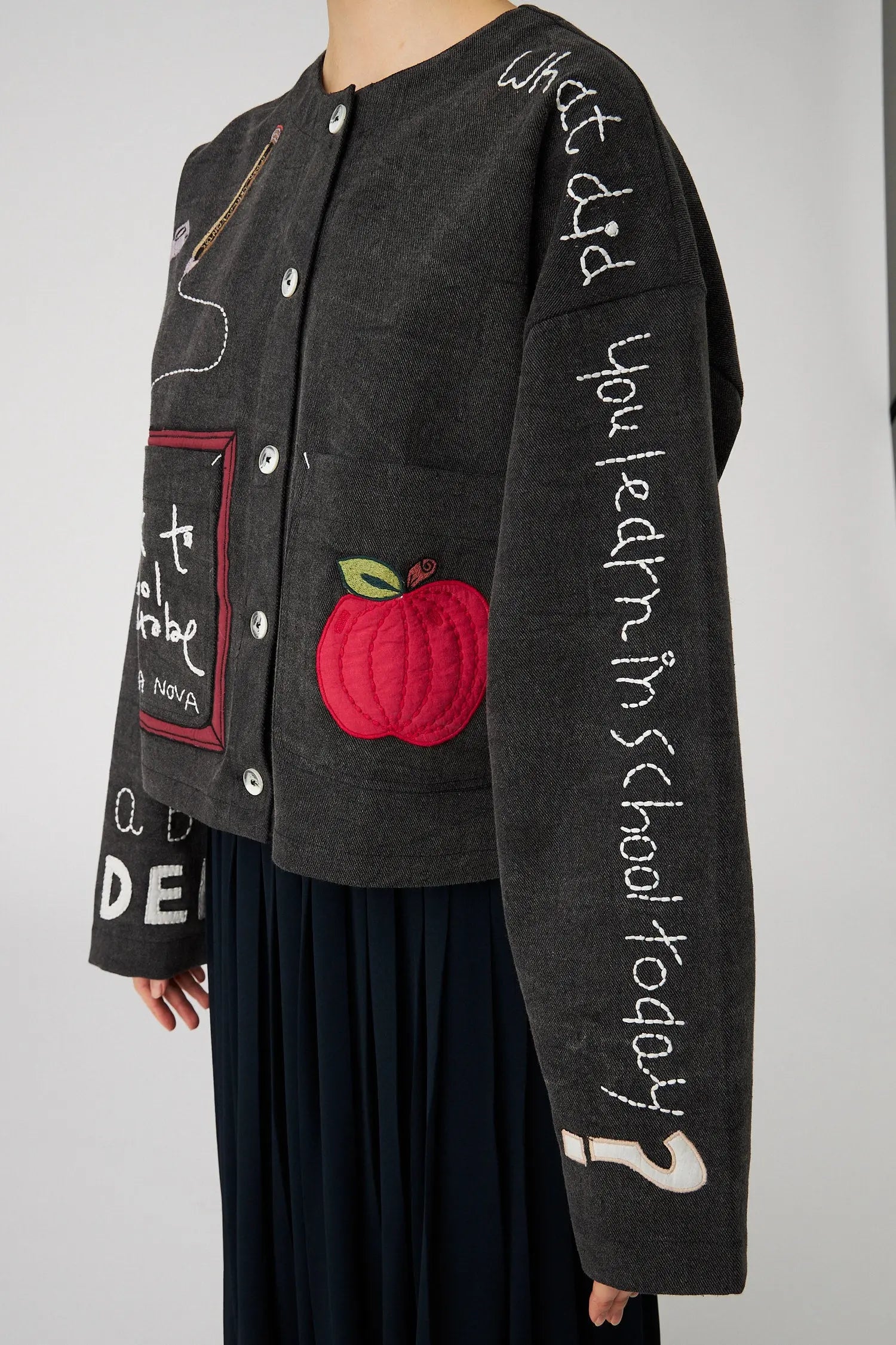 Stella Nova BACK TO SCHOOL Embroidered Jacket Jacket 993 Almost black