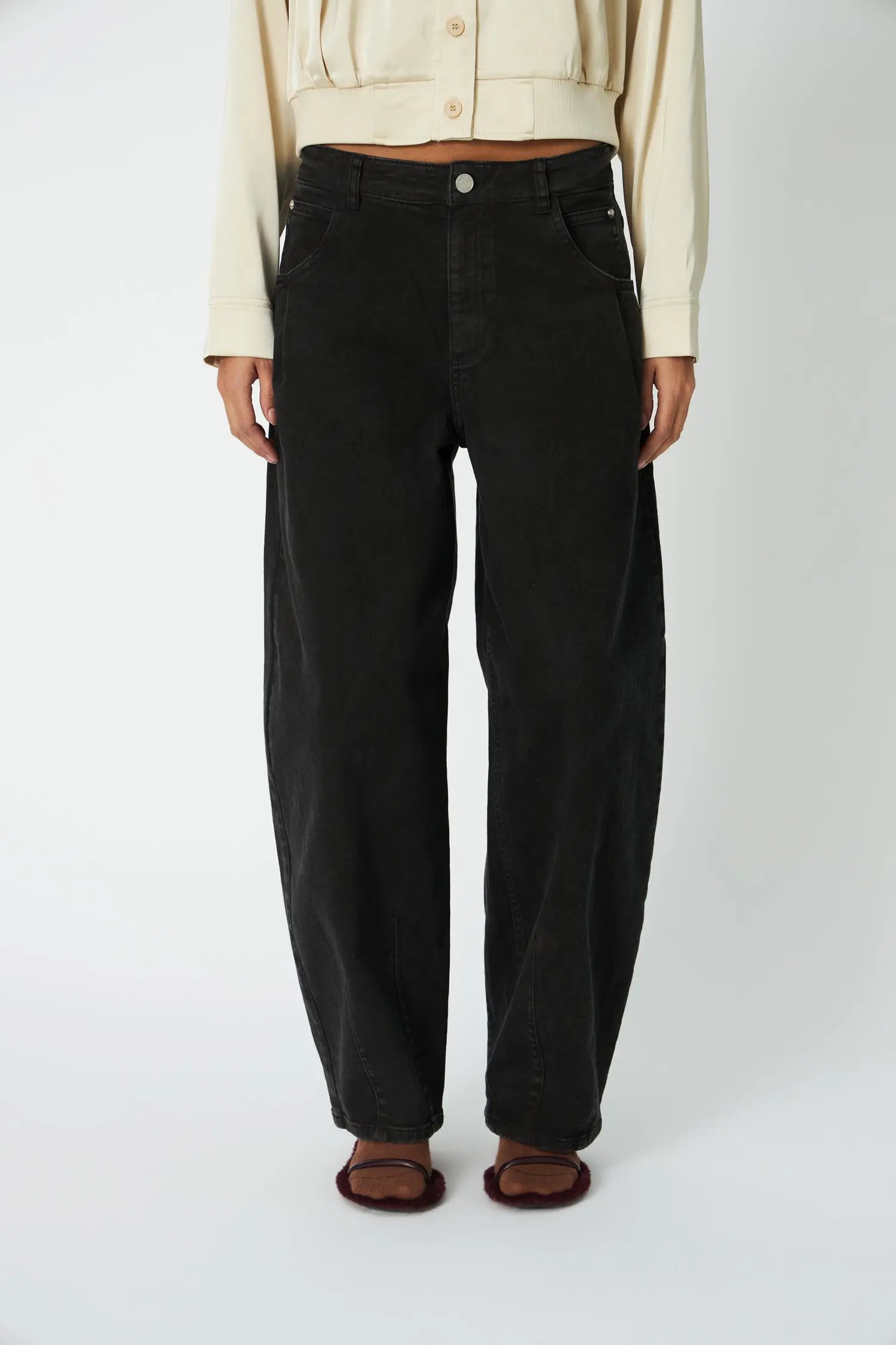 Stella Nova Barrel Fit Jeans Pants 993 Almost black