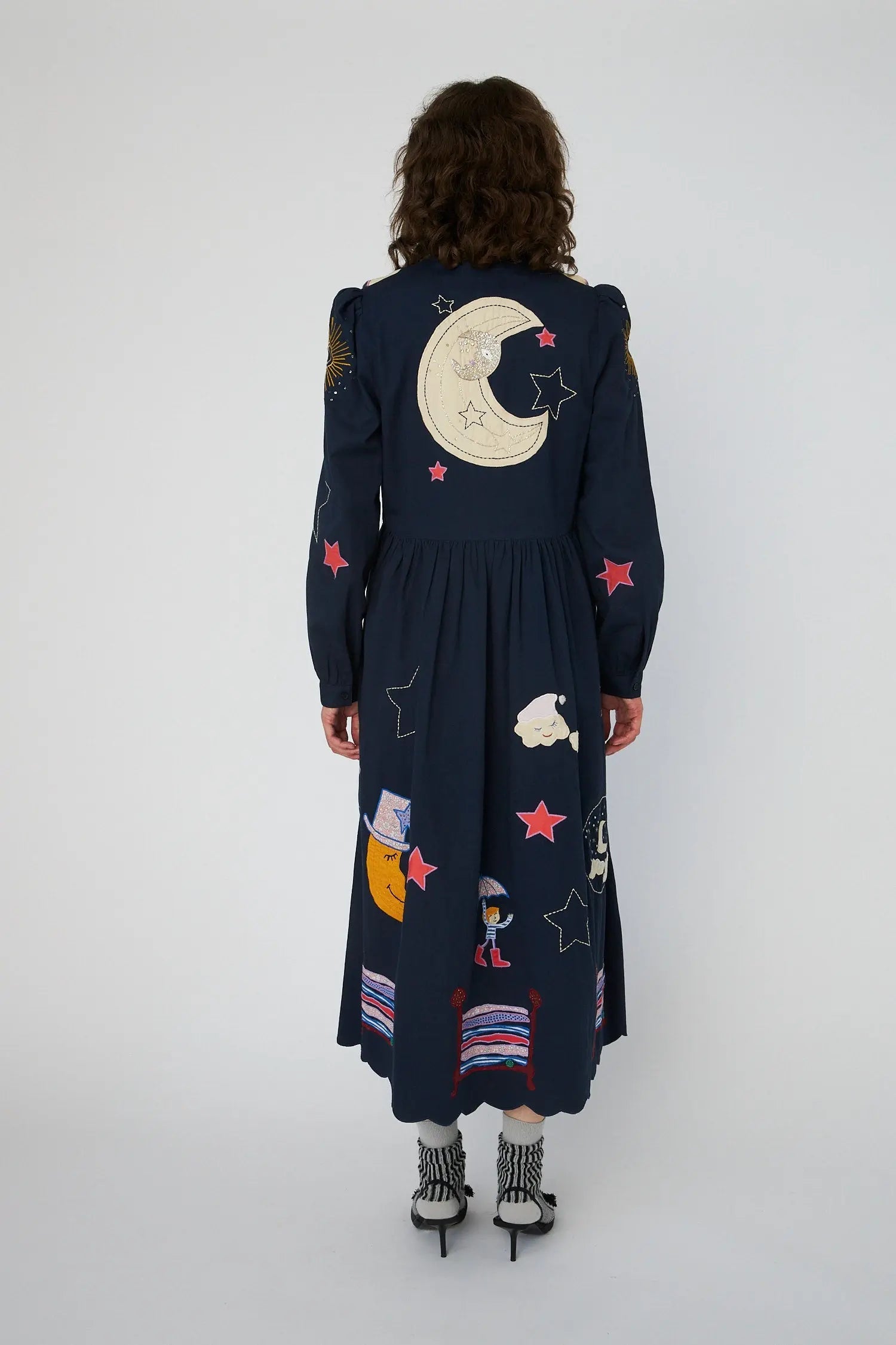 Stella Nova Bead Embellished Midi Dress Dress 395 Navy