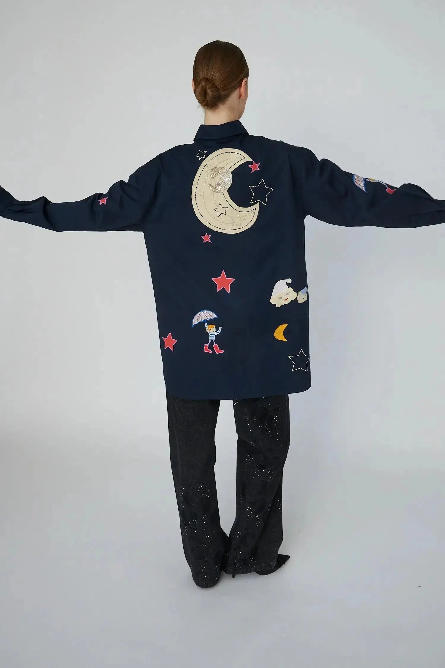 Stella Nova Bead Embellished Shirt Shirt 395 Navy