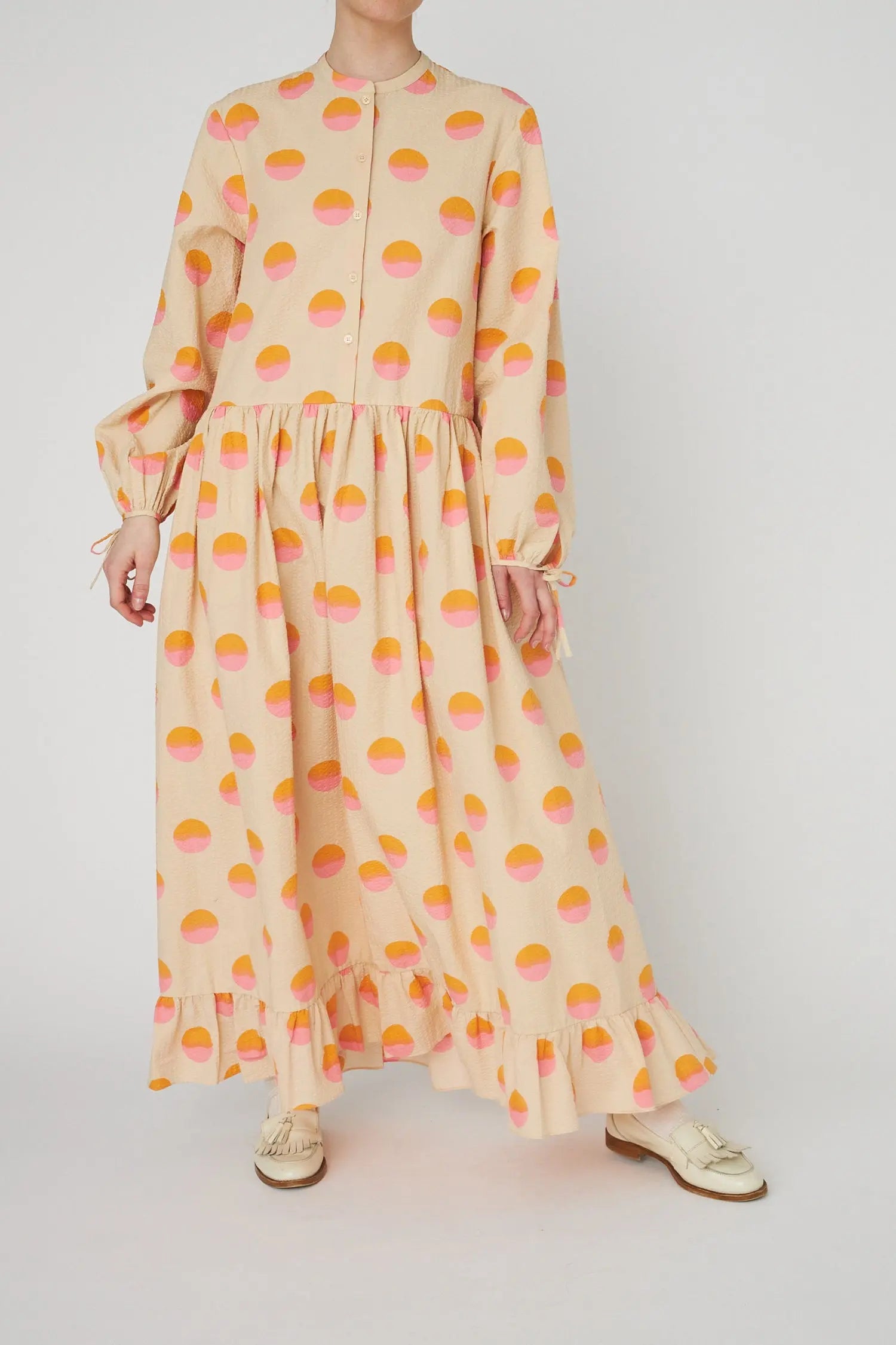 Stella Nova Big Dot Maxi Dress Dress 474 Creme/Red Dots