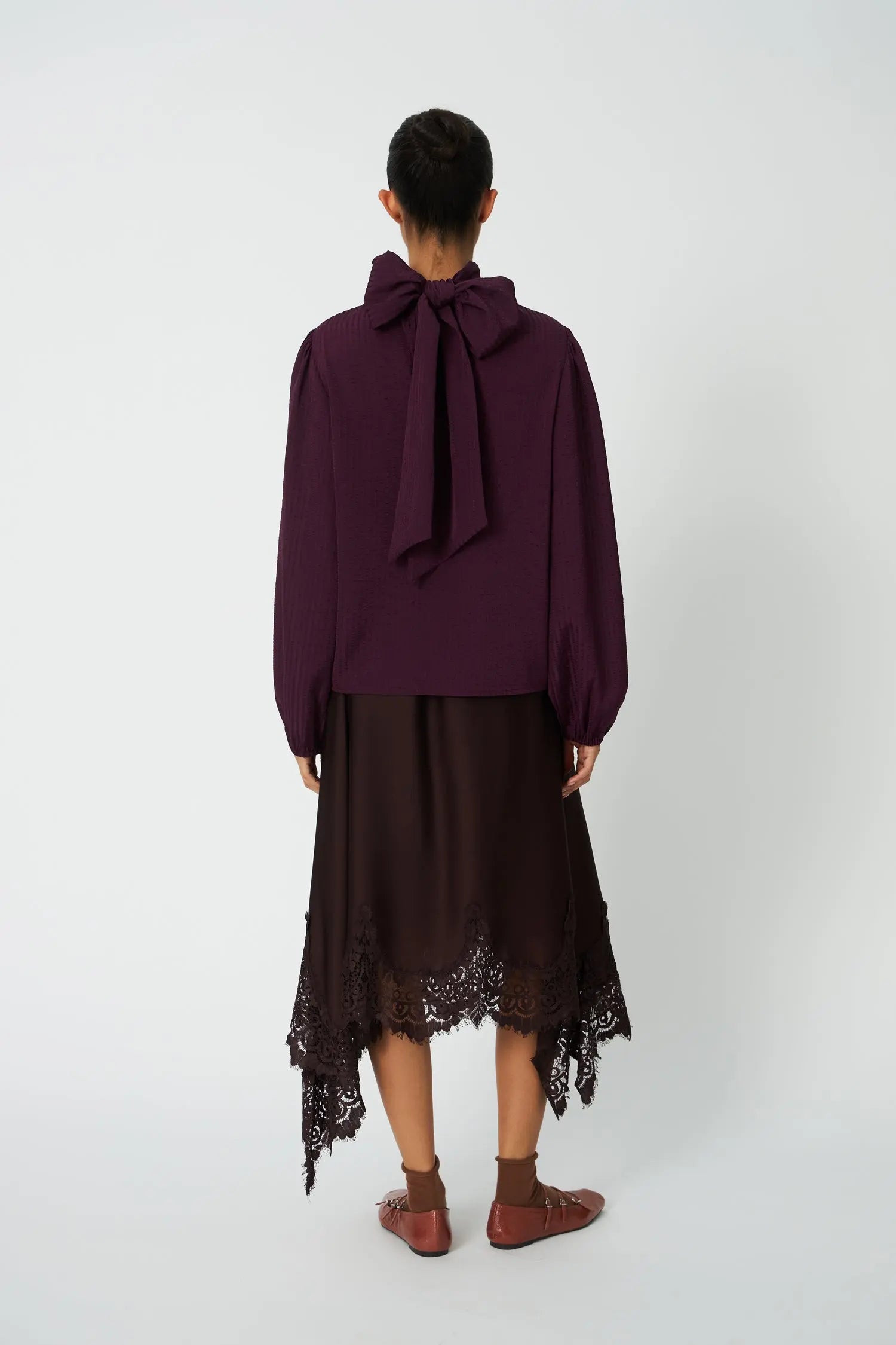 Stella Nova Bow Blouse Blouse 571 Beetroot