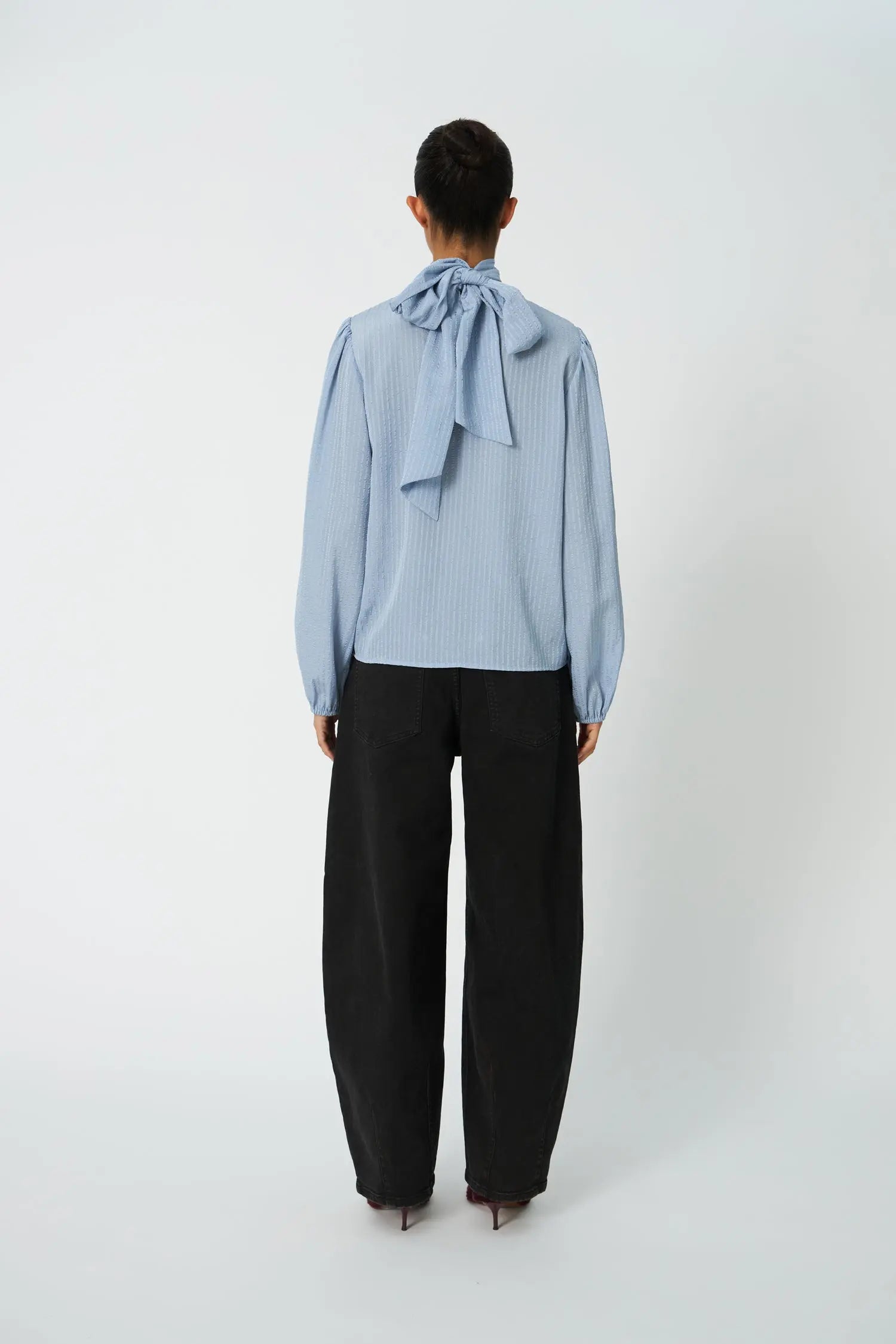 Stella Nova Bow Blouse Blouse 303 Dowe Blue