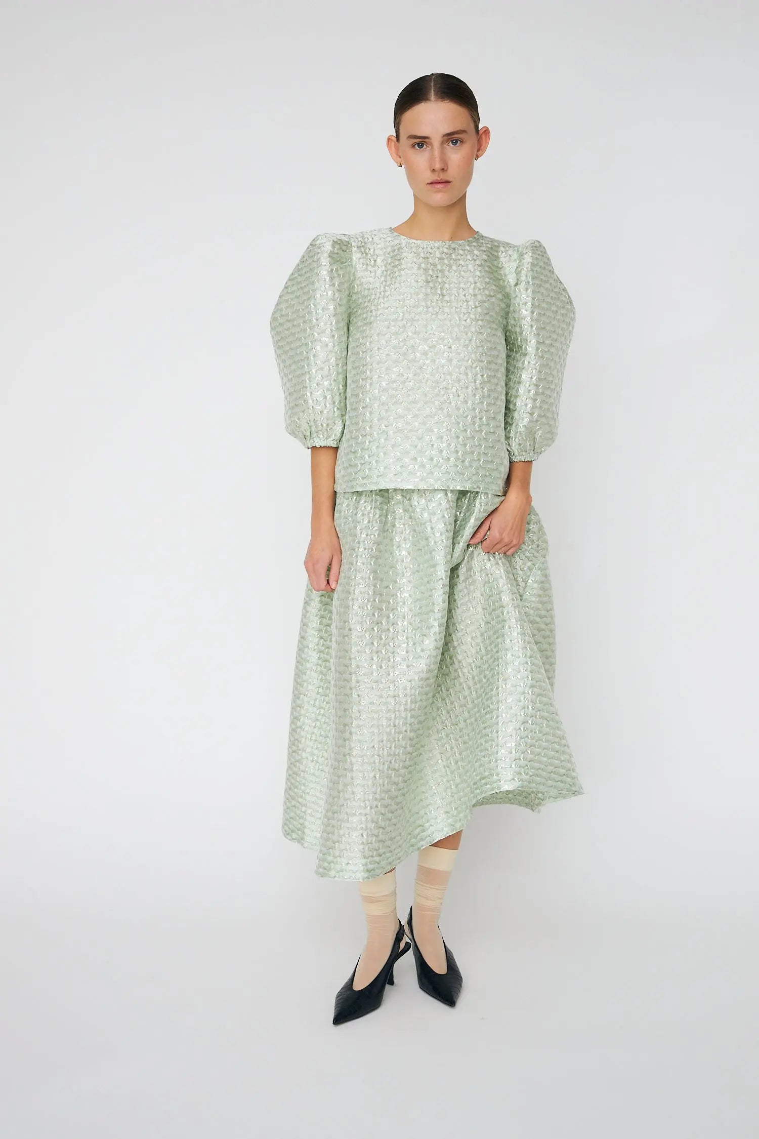 Stella Nova Bubble Blouse Blouse 236 Mint Tea