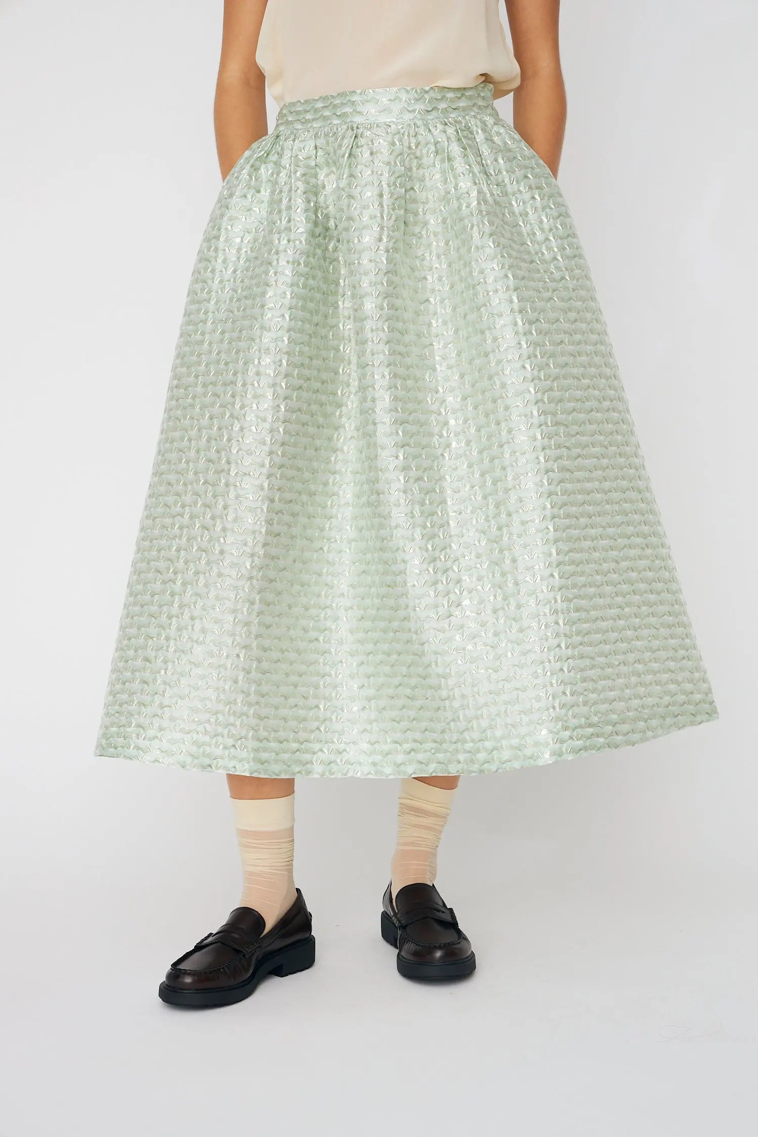 Stella Nova Bubble Midi Skirt Skirt 236 Mint Tea