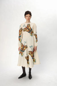 Butterfly Dress - Creme Tones