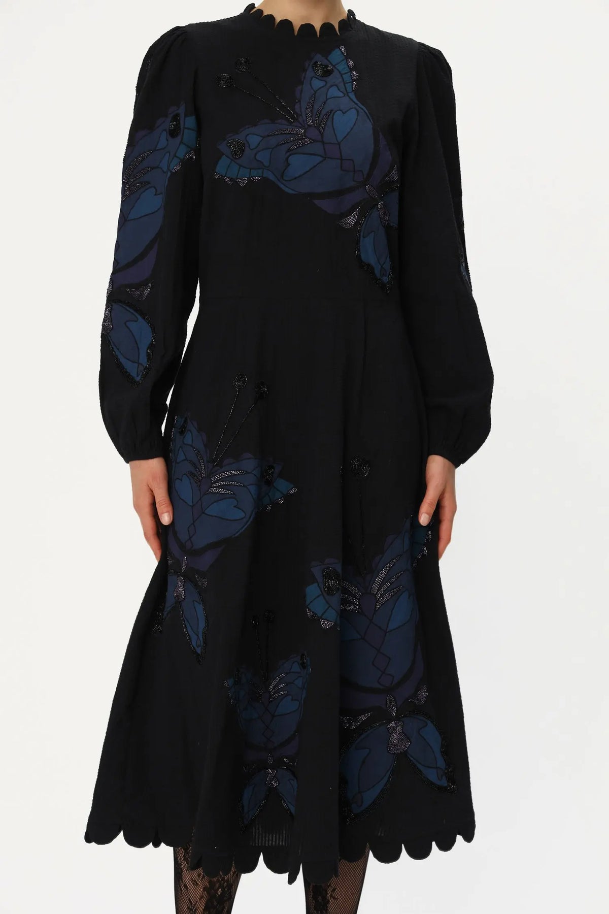 Stella Nova Butterfly Dress Dress 324 Dark Ocean Black