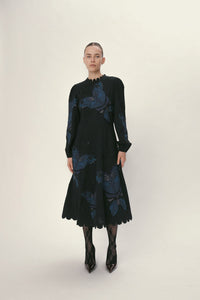 Butterfly Dress - Dark Ocean Black