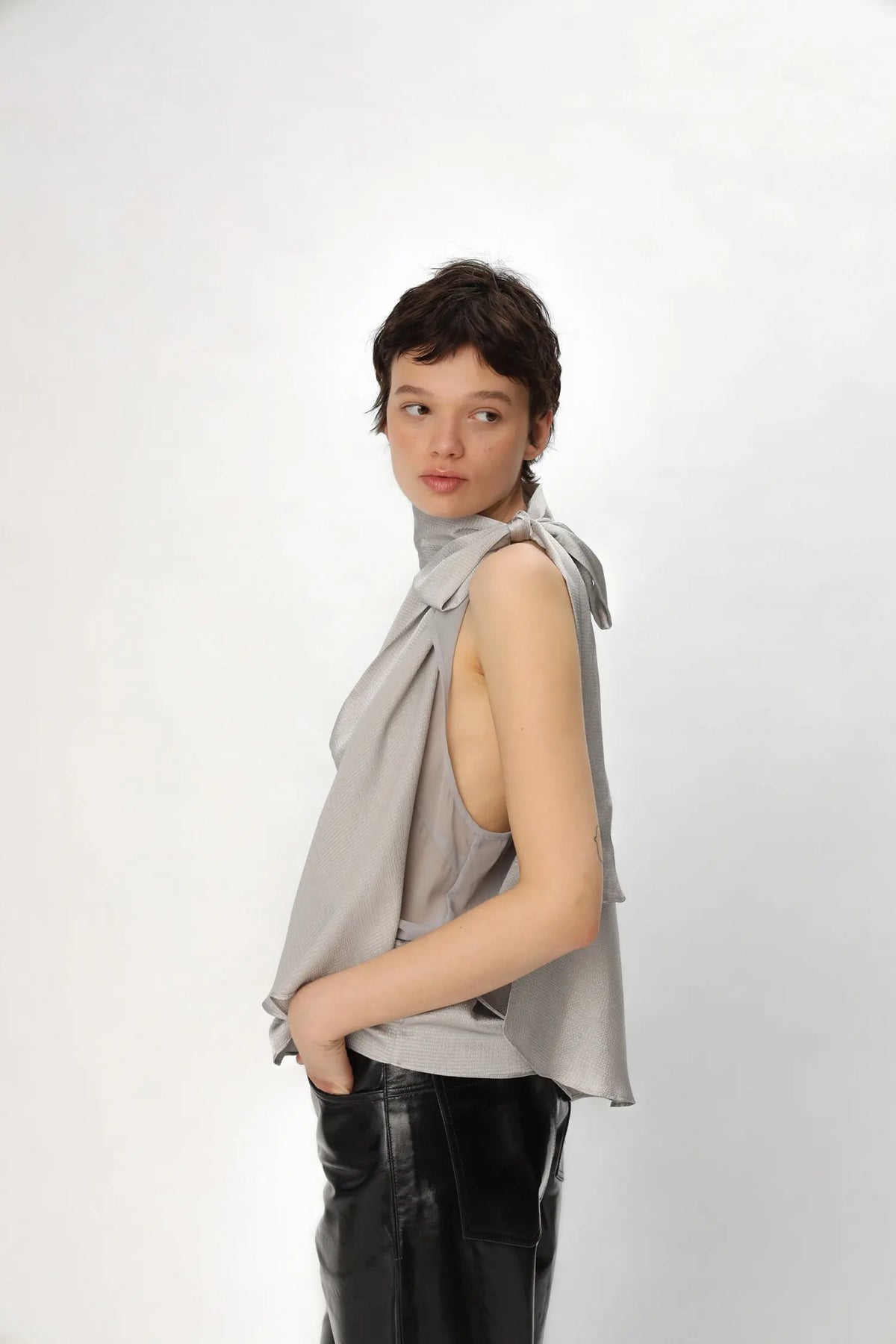 Stella Nova Butterfly Sleeved Blouse Blouse 876 Pearl Grey