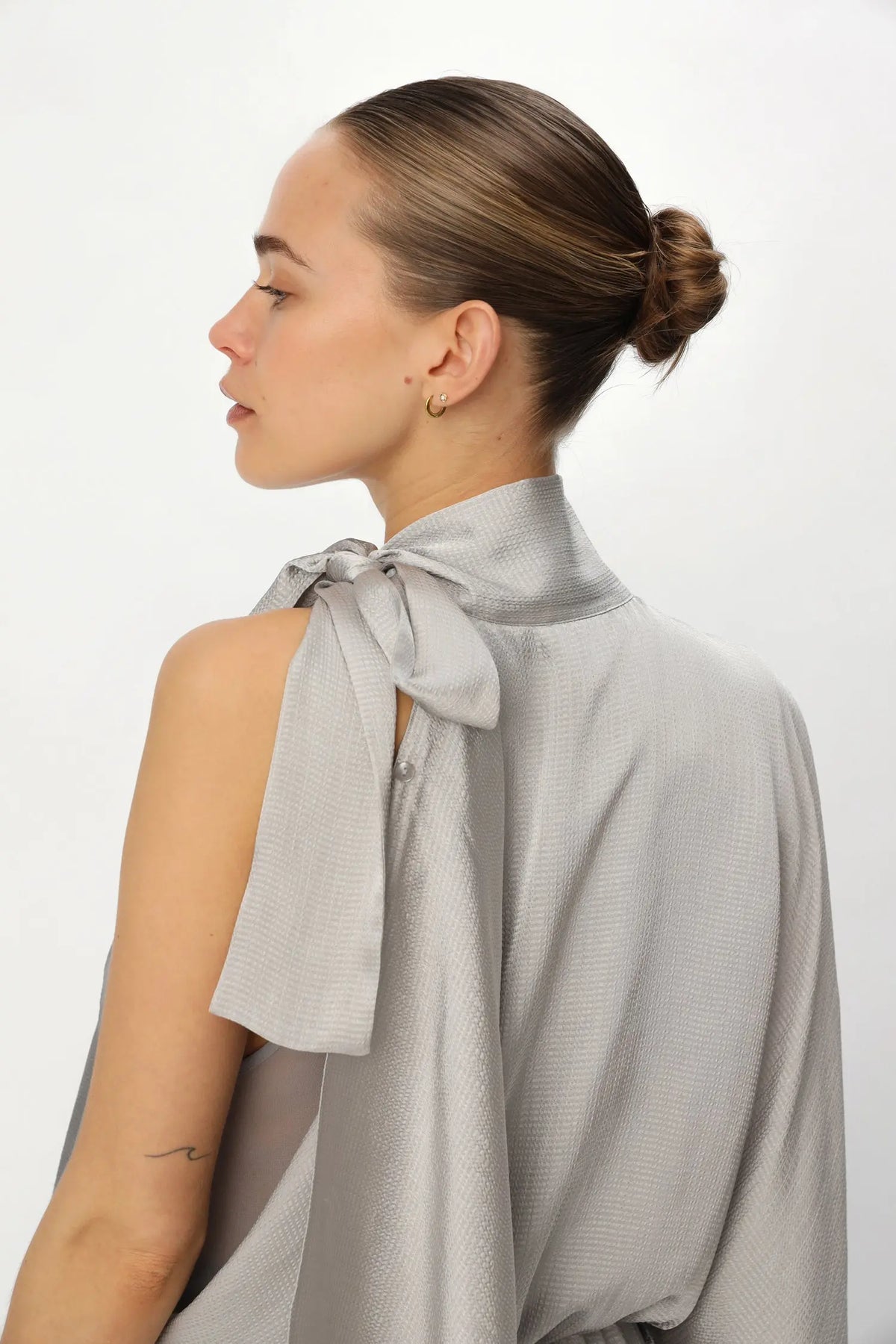 Stella Nova Butterfly Sleeved Dress Dress 876 Pearl Grey