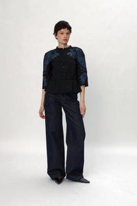 Butterfly Top - Dark Ocean Black