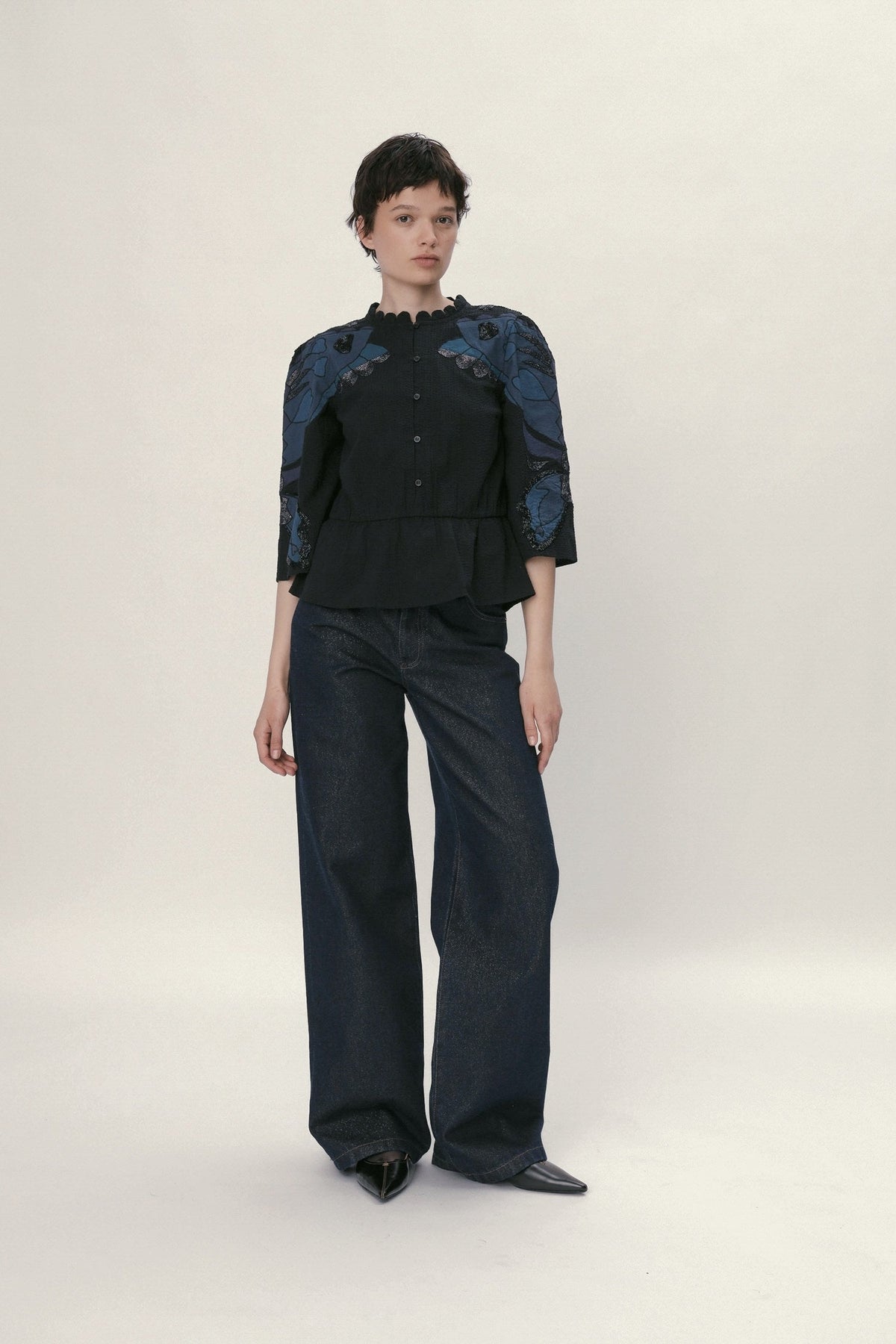 Stella Nova Butterfly Top Top 324 Dark Ocean Black