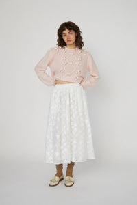 Kabelstrik med bobbler - Pale Pink