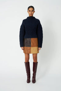 Cable Sweater - Navy