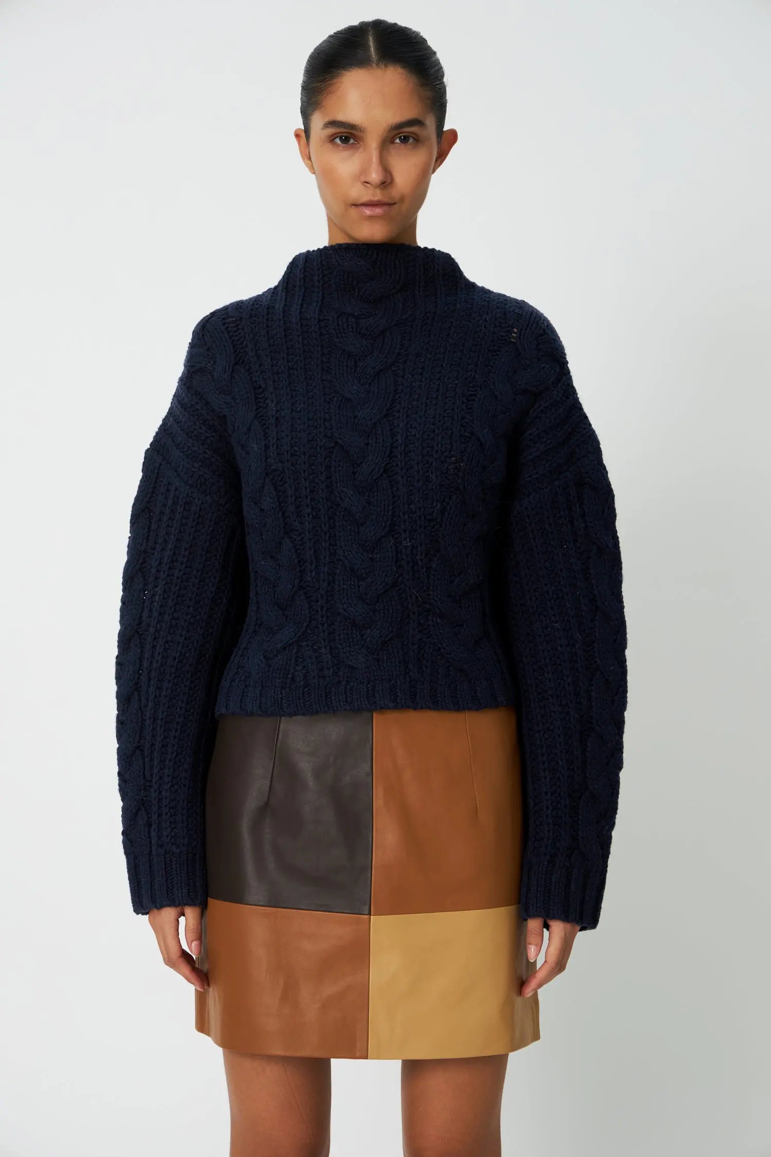 Stella Nova Cable Sweater Sweater 395 Navy